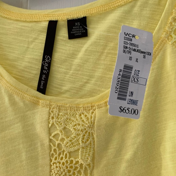 Yellow Lace Tank - Picture 2 of 4